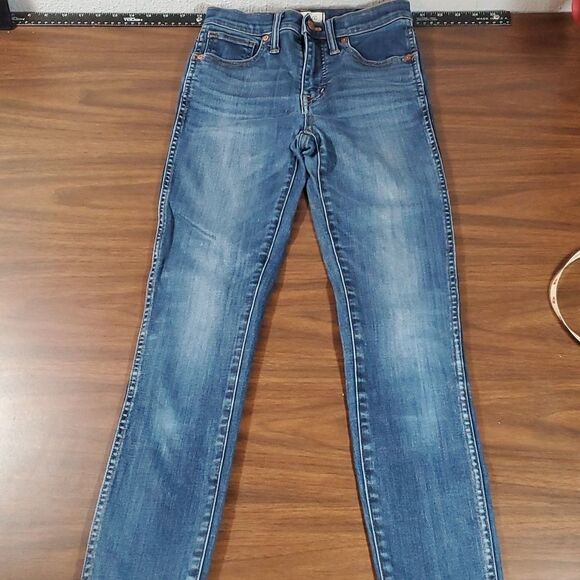 Madewell 10” High‎ Rise Skinny Blue Jeans Size 24" Tall - Picture 5 of 13